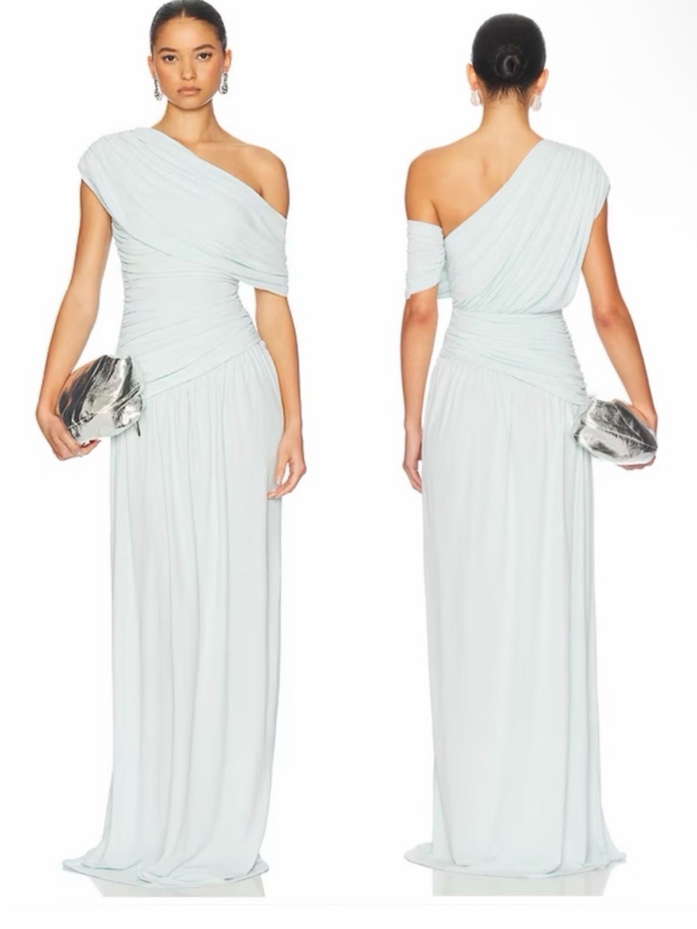 NWT Helsa The Apolla Jersey Dress Powder Blue Size M